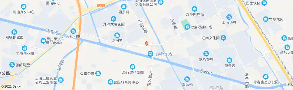 上海九亭大街亭中路_公交站地图_上海公交_妙搜公交查询2025