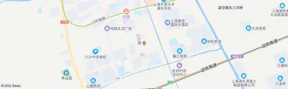 上海川沙路航校路_公交站地图_上海公交_妙搜公交查询2025