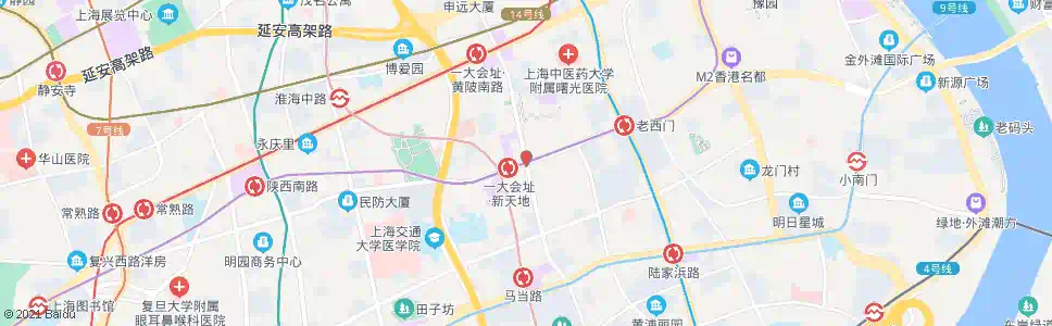 上海复兴中路黄陂南路_公交站地图_上海公交_妙搜公交查询2025