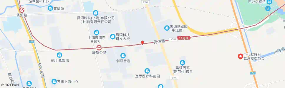 上海秀浦路苗桥路_公交站地图_上海公交_妙搜公交查询2025