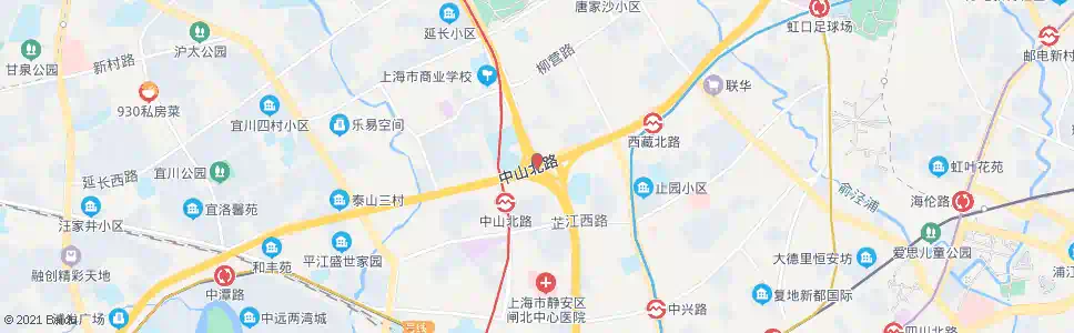 上海共和新路中山北路_公交站地图_上海公交_妙搜公交查询2025
