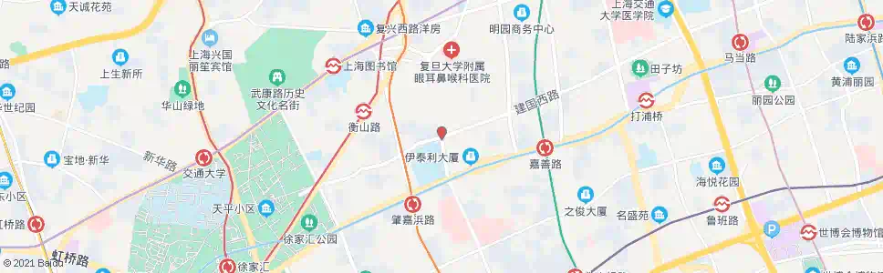 上海岳阳路建国西路_公交站地图_上海公交_妙搜公交查询2025
