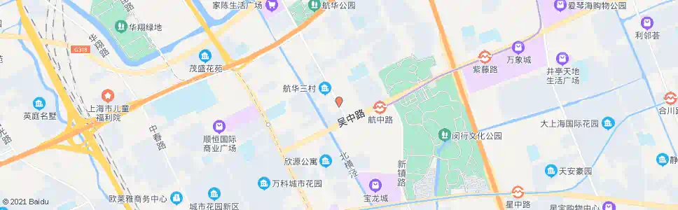 上海航华新村_公交站地图_上海公交_妙搜公交查询2025