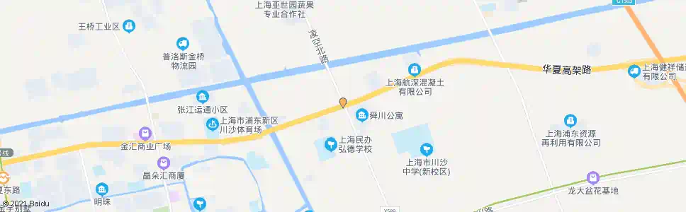上海华夏东路凌空路_公交站地图_上海公交_妙搜公交查询2025