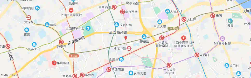 上海瑞金一路延安中路_公交站地图_上海公交_妙搜公交查询2025