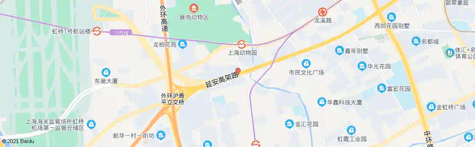 上海延安西路虹井路(临时站)_公交站地图_上海公交_妙搜公交查询2025