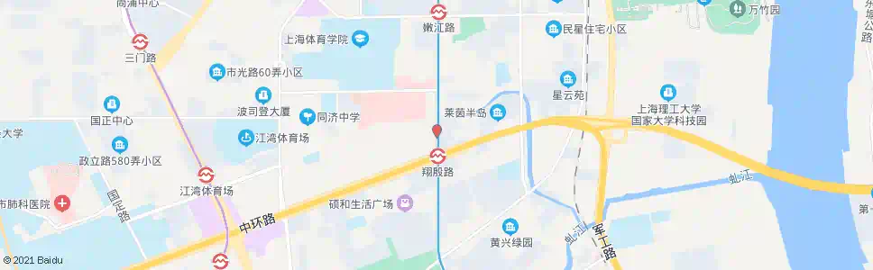 上海中原路翔殷路_公交站地图_上海公交_妙搜公交查询2025