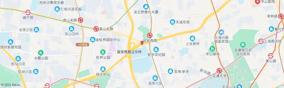 上海天山路延安西路_公交站地图_上海公交_妙搜公交查询2025