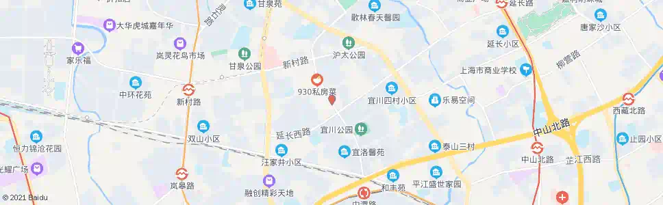 上海延长西路宜川路_公交站地图_上海公交_妙搜公交查询2025
