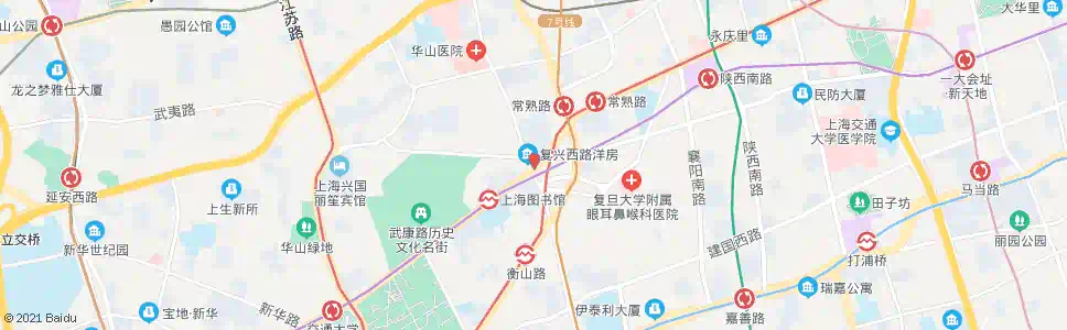 上海淮海中路乌鲁木齐中路_公交站地图_上海公交_妙搜公交查询2025