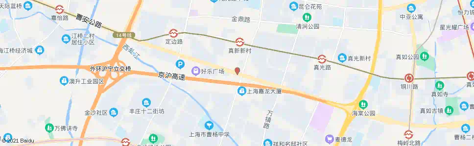 上海曹安公路祁连山南路_公交站地图_上海公交_妙搜公交查询2025
