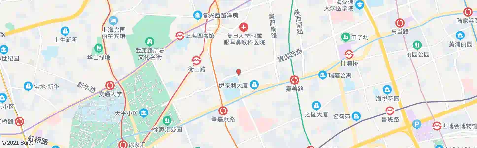 上海建国西路岳阳路_公交站地图_上海公交_妙搜公交查询2025