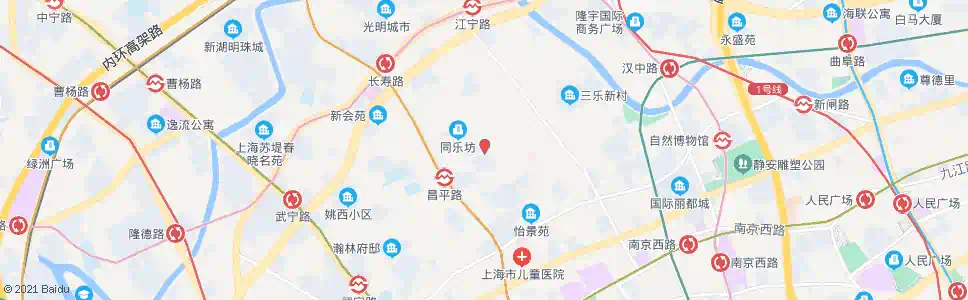 上海昌平路西康路_公交站地图_上海公交_妙搜公交查询2025