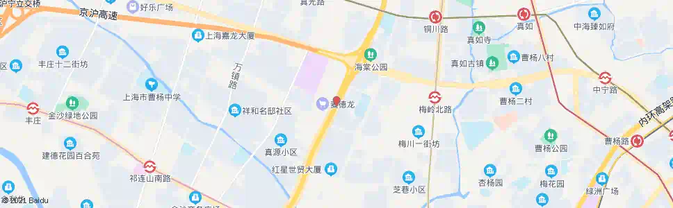上海真北路梅川路_公交站地图_上海公交_妙搜公交查询2025