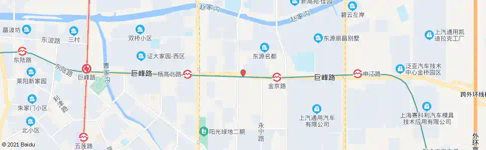 上海巨峰路金高路_公交站地图_上海公交_妙搜公交查询2025