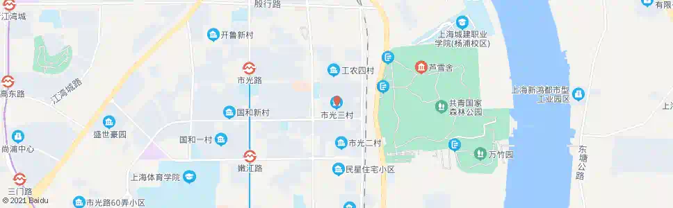 上海市光三村_公交站地图_上海公交_妙搜公交查询2025