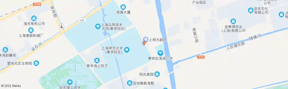 上海上海师范大学东门_公交站地图_上海公交_妙搜公交查询2025