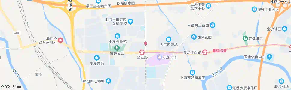 上海金运路金沙江西路_公交站地图_上海公交_妙搜公交查询2025