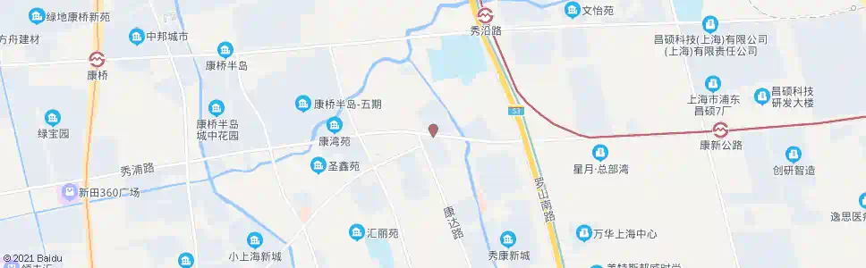 上海秀浦路康达路_公交站地图_上海公交_妙搜公交查询2025