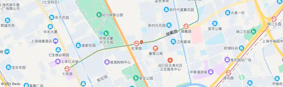 上海顾戴路虹莘路_公交站地图_上海公交_妙搜公交查询2025