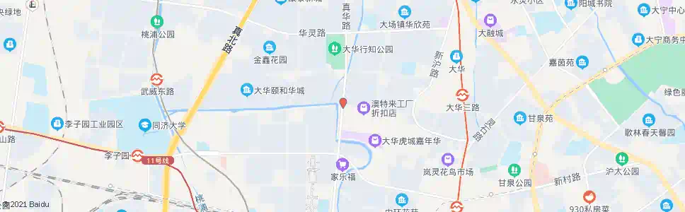 上海大华二路真华路_公交站地图_上海公交_妙搜公交查询2025