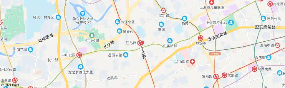 上海江苏路_公交站地图_上海公交_妙搜公交查询2025