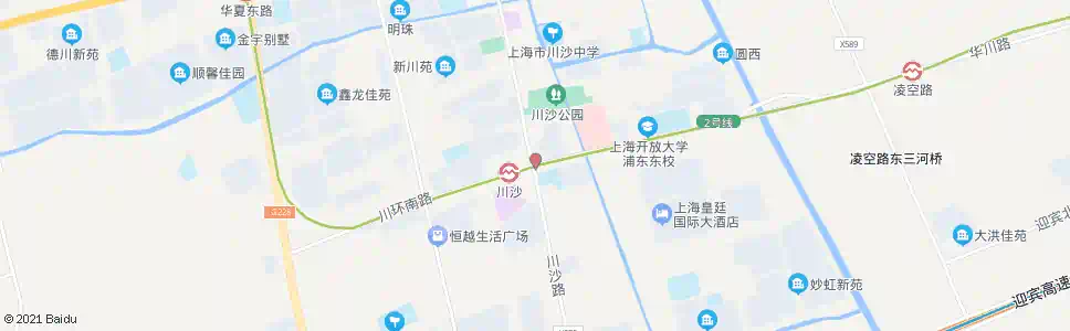 上海川环南路川沙路_公交站地图_上海公交_妙搜公交查询2025