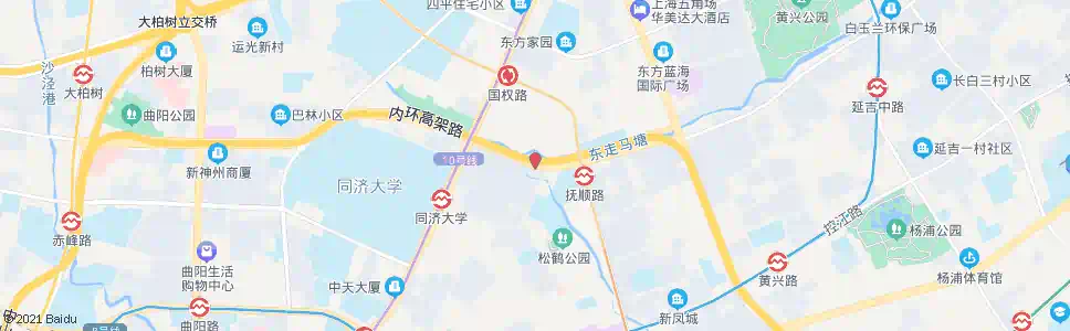 上海中山北二路四平路_公交站地图_上海公交_妙搜公交查询2025