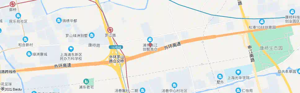 上海康桥路军民公路(汤巷)_公交站地图_上海公交_妙搜公交查询2025