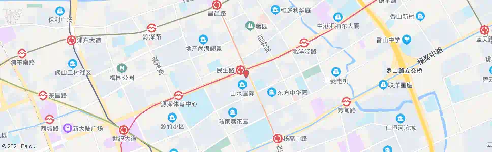 上海民生路站_公交站地图_上海公交_妙搜公交查询2025