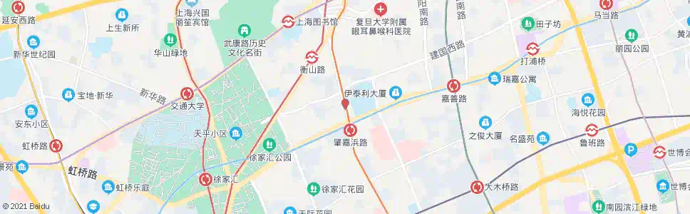 上海乌鲁木齐南路建国西路_公交站地图_上海公交_妙搜公交查询2025