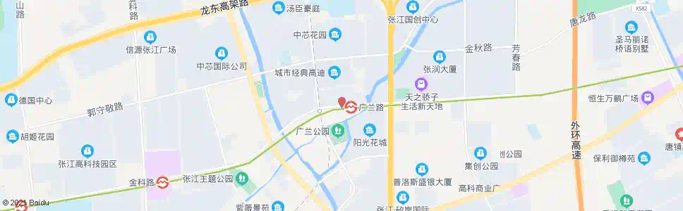 上海广兰路祖冲之路_公交站地图_上海公交_妙搜公交查询2025