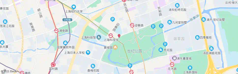 上海锦绣路世纪大道(上海科技馆)_公交站地图_上海公交_妙搜公交查询2025