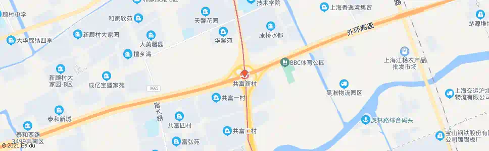 上海共富新村_公交站地图_上海公交_妙搜公交查询2025