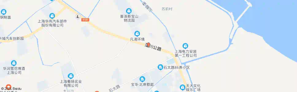 上海北蕰川路石太路_公交站地图_上海公交_妙搜公交查询2025
