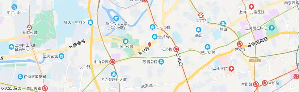 上海长宁路安西路_公交站地图_上海公交_妙搜公交查询2025