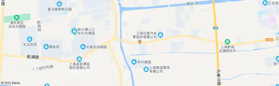 上海沪南公路航鸣路_公交站地图_上海公交_妙搜公交查询2025