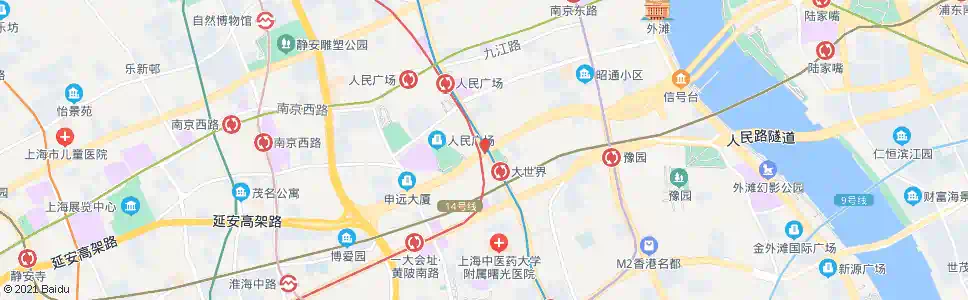上海西藏南路延安东路_公交站地图_上海公交_妙搜公交查询2025