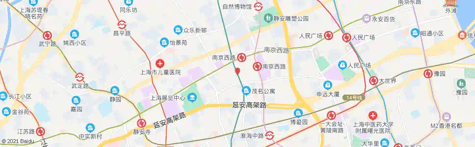 上海南京西路站_公交站地图_上海公交_妙搜公交查询2025