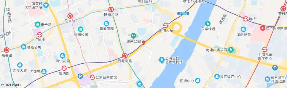 上海中山南路南车站路_公交站地图_上海公交_妙搜公交查询2025