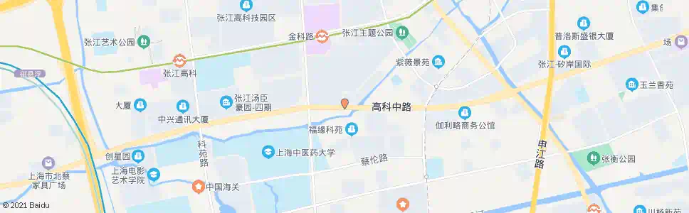 上海高科中路哈雷路_公交站地图_上海公交_妙搜公交查询2025