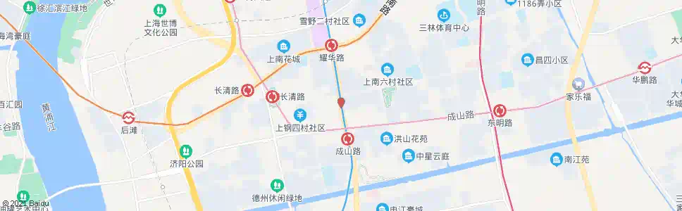 上海上南路昌里路_公交站地图_上海公交_妙搜公交查询2025