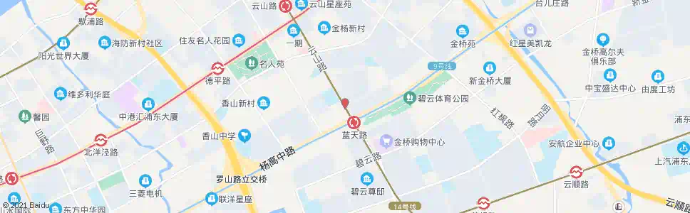 上海云山路银山路(招呼站)_公交站地图_上海公交_妙搜公交查询2025
