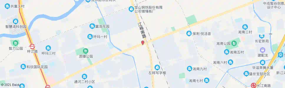 上海长江西路江杨南路_公交站地图_上海公交_妙搜公交查询2025