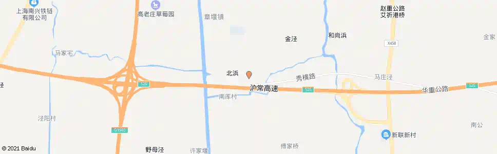 上海陈章路北浜村_公交站地图_上海公交_妙搜公交查询2025