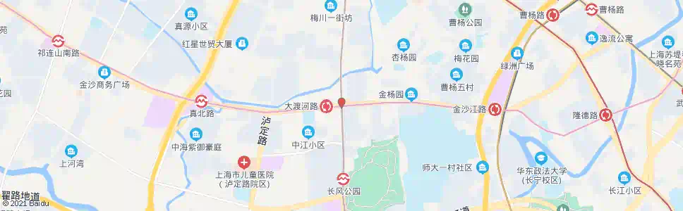 上海大渡河路金沙江路_公交站地图_上海公交_妙搜公交查询2025