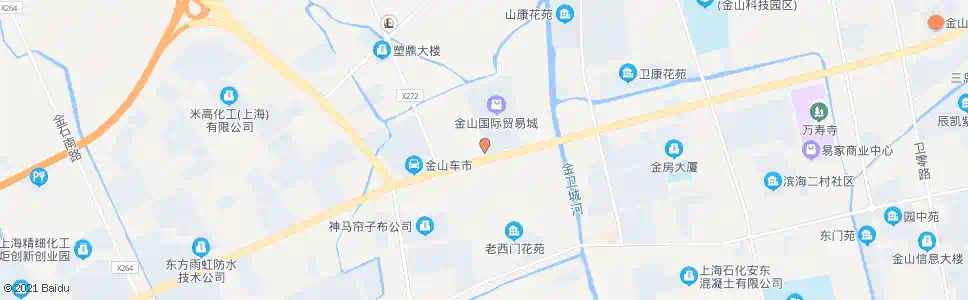 上海金山大道卫宏路_公交站地图_上海公交_妙搜公交查询2025