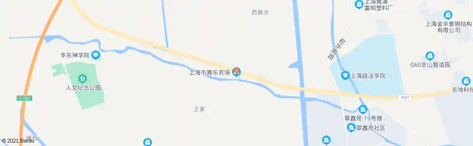 上海外青松公路青东农场_公交站地图_上海公交_妙搜公交查询2025