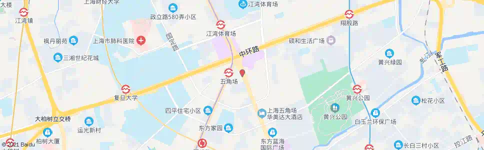 上海五角场黄兴路_公交站地图_上海公交_妙搜公交查询2025