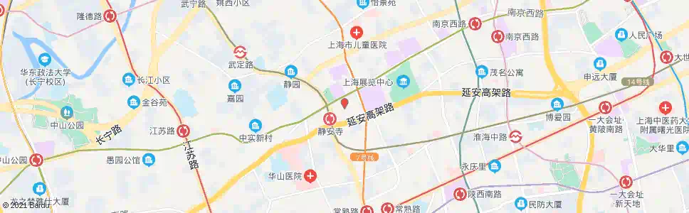 上海静安寺_公交站地图_上海公交_妙搜公交查询2025